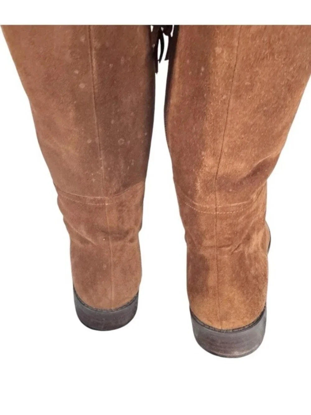 Stuart Weitzman Women's Sz 9 Hilo Brown Suede Over The Knee OTK Boots
